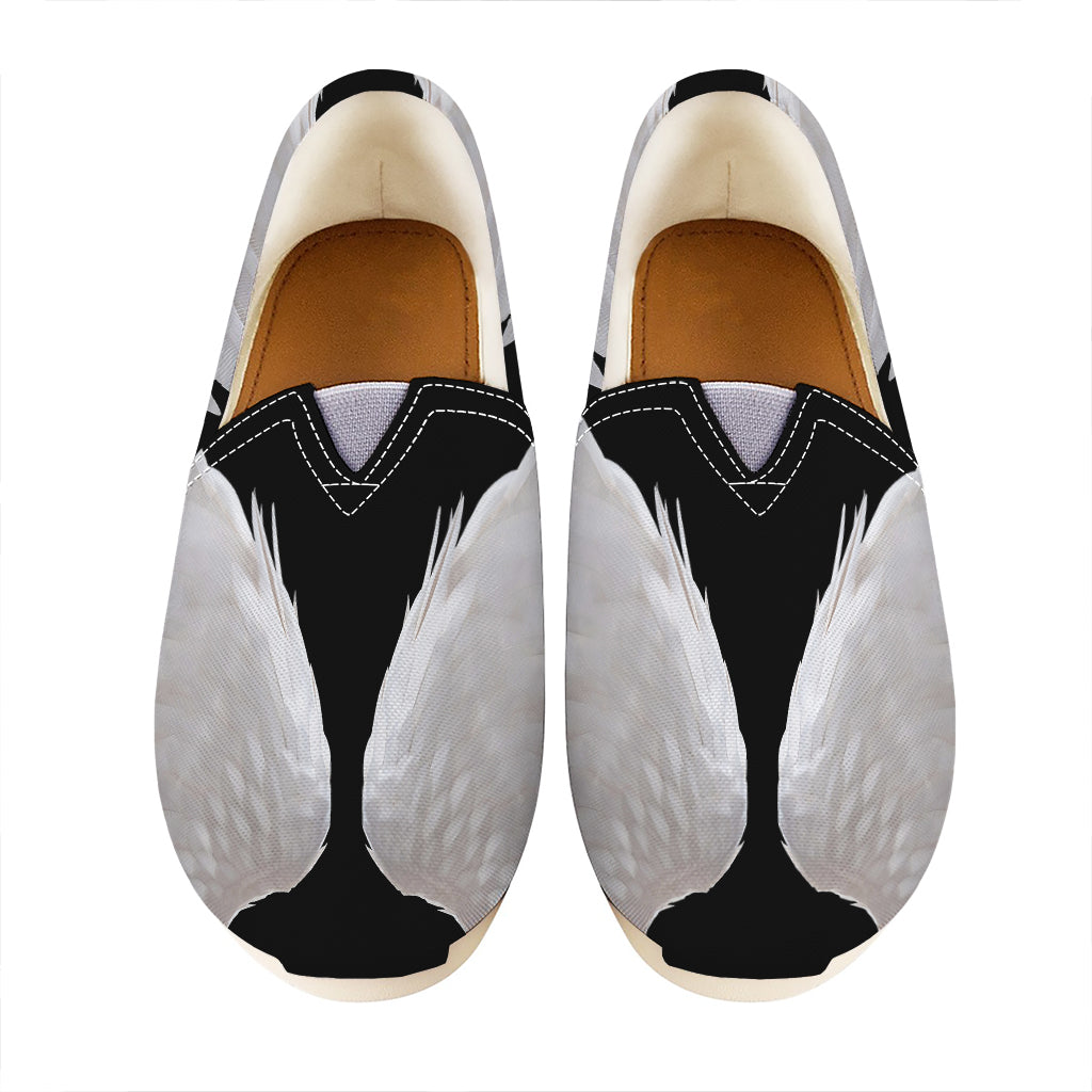 White Angel Wings Print Casual Shoes