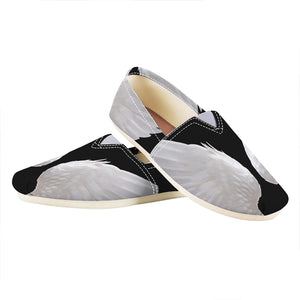 White Angel Wings Print Casual Shoes