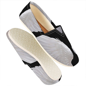 White Angel Wings Print Casual Shoes