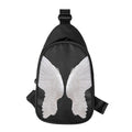 White Angel Wings Print Sling Bag