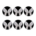 White Angel Wings Print Coaster Set