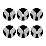 White Angel Wings Print Coaster Set