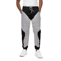 White Angel Wings Print Cotton Sweatpants
