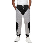 White Angel Wings Print Cotton Pants