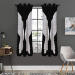White Angel Wings Print Curtain