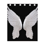 White Angel Wings Print Curtain