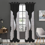 White Angel Wings Print Curtain