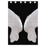 White Angel Wings Print Curtain