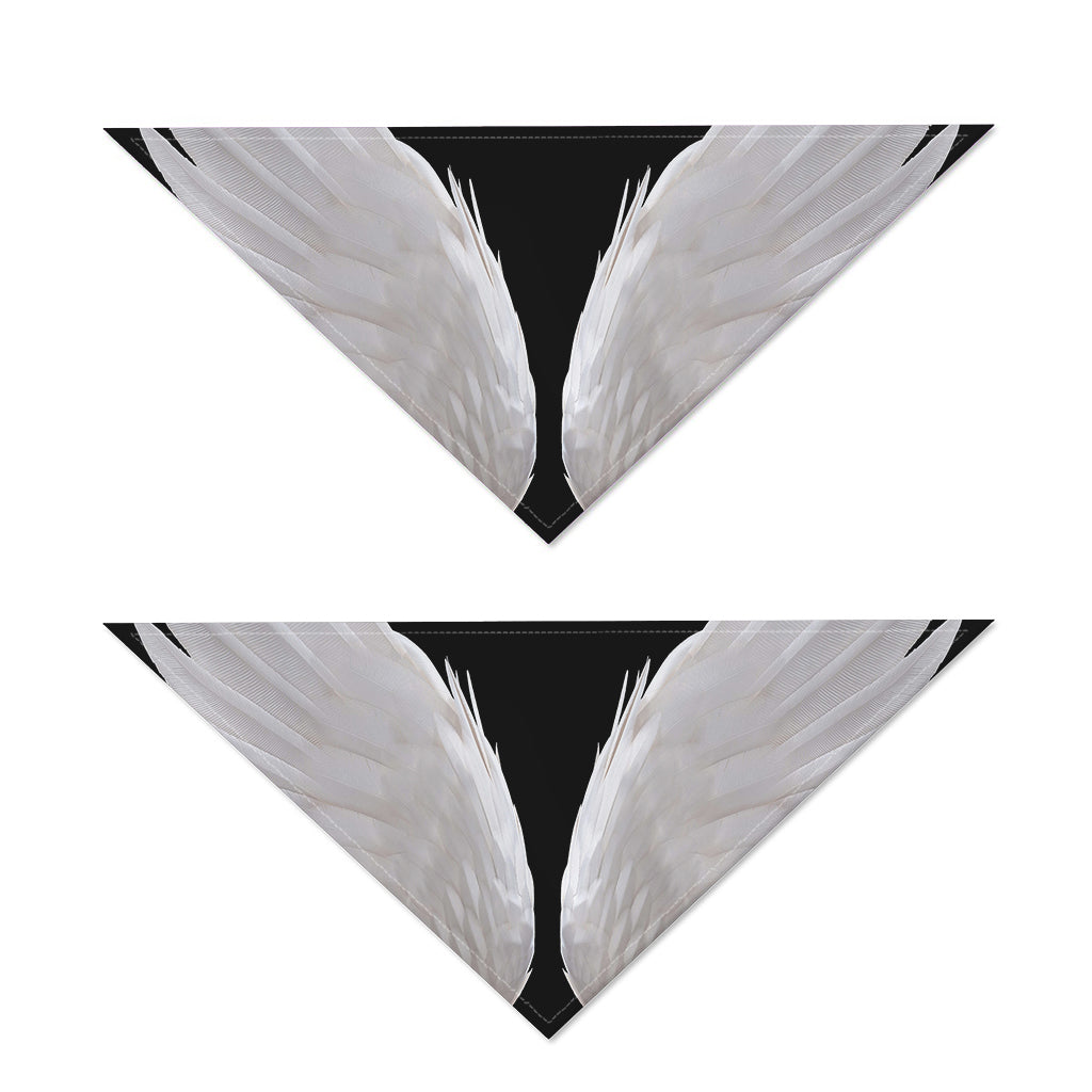 White Angel Wings Print Dog Bandana