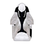White Angel Wings Print Dog Zip Up Hoodie