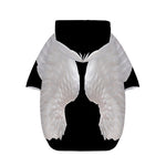 White Angel Wings Print Dog Zip Up Hoodie