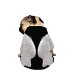 White Angel Wings Print Dog Zip Up Jacket