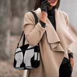 White Angel Wings Print Double Strap Bible Bag