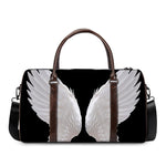 White Angel Wings Print Duffle Bag