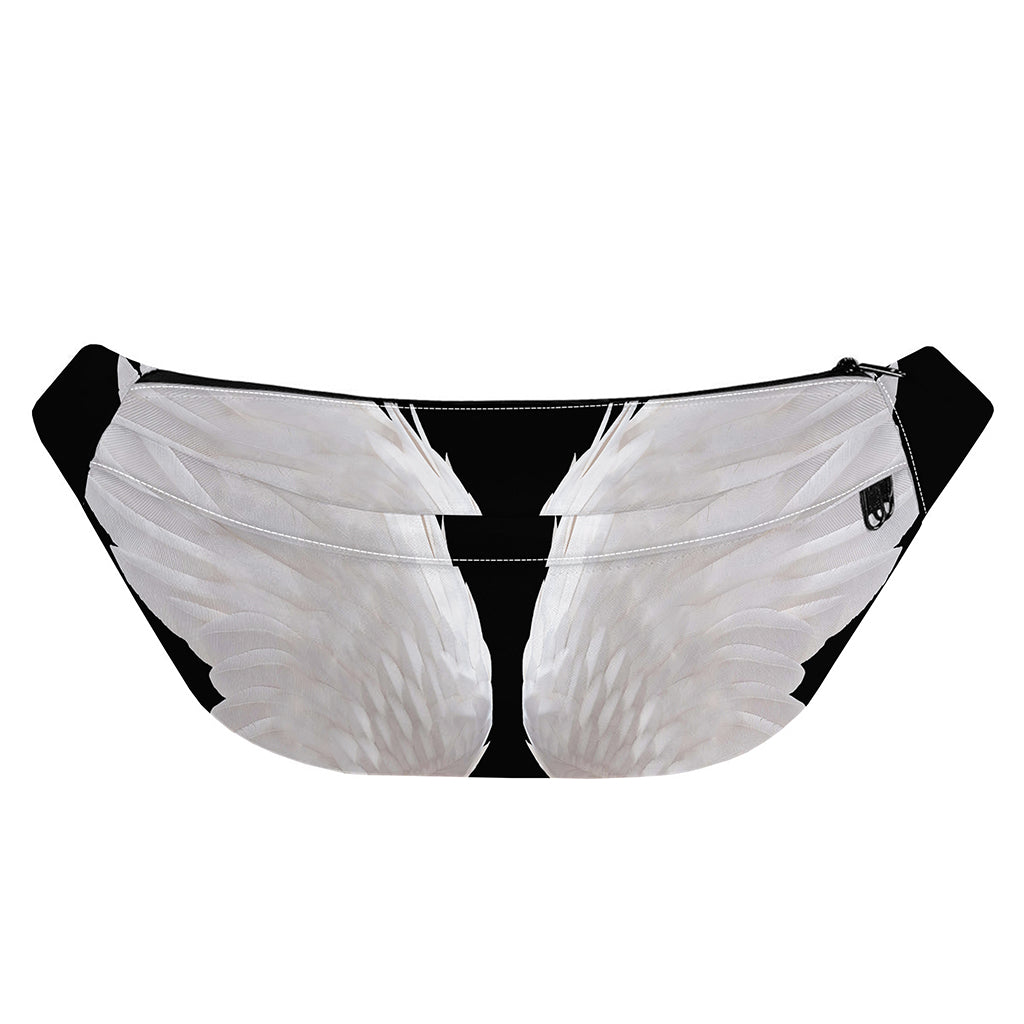 White Angel Wings Print Fanny Pack