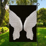 White Angel Wings Print Garden Flag