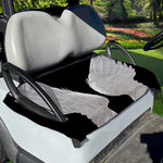 White Angel Wings Print Golf Cart Seat Cover
