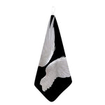 White Angel Wings Print Hand Towel