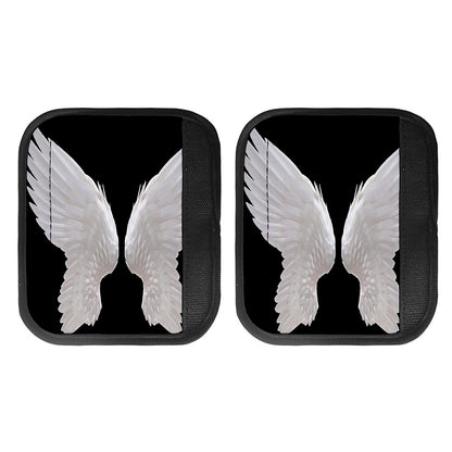 White Angel Wings Print Handle Covers