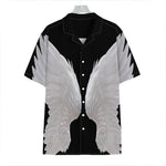 White Angel Wings Print Hawaiian Shirt