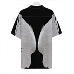 White Angel Wings Print Hawaiian Shirt