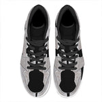 White Angel Wings Print High Top Leather Sneakers