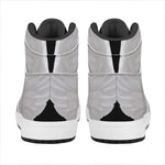 White Angel Wings Print High Top Leather Sneakers