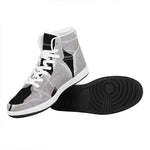 White Angel Wings Print High Top Leather Sneakers