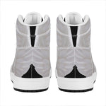 White Angel Wings Print High Top Leather Sneakers