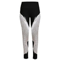 White Angel Wings Print High-Waisted Pocket Leggings