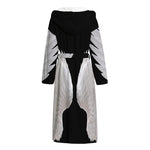 White Angel Wings Print Hooded Bathrobe