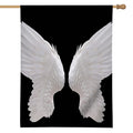 White Angel Wings Print House Flag