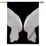 White Angel Wings Print House Flag