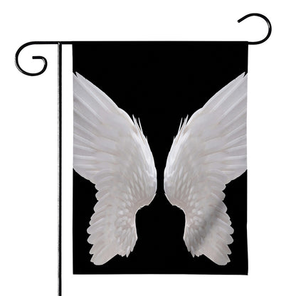 White Angel Wings Print House Flag