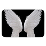 White Angel Wings Print Indoor Door Mat