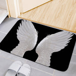 White Angel Wings Print Indoor Door Mat