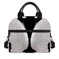 White Angel Wings Print Insulated Lunch Bag