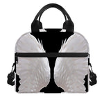 White Angel Wings Print Insulated Lunch Bag