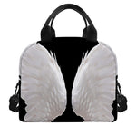 White Angel Wings Print Insulated Lunch Bag