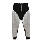 White Angel Wings Print Jogger Pants