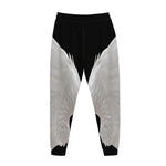 White Angel Wings Print Jogger Pants