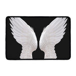 White Angel Wings Print Kitchen Mat