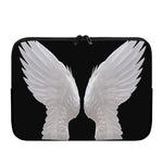 White Angel Wings Print Laptop Sleeve