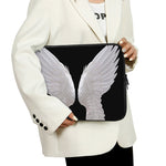 White Angel Wings Print Laptop Sleeve