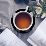 White Angel Wings Print Leather Coaster Set