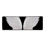 White Angel Wings Print Long Kitchen Mat