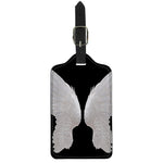 White Angel Wings Print Luggage Tag