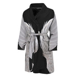 White Angel Wings Print Men's Bathrobe