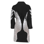 White Angel Wings Print Men's Bathrobe