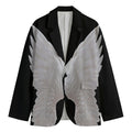 White Angel Wings Print Men's Blazer